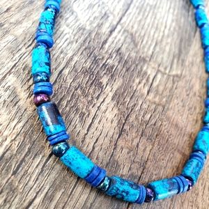 ⭐2/$20 Aqua Blue beaded necklace